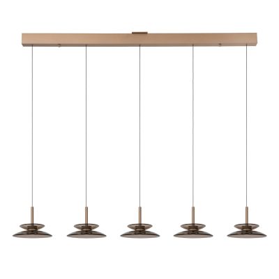 Lucide SANTIAGO - Pendant light - LED Dim. - CCT - 5x10W 2700K/4000K - Amber - Premium